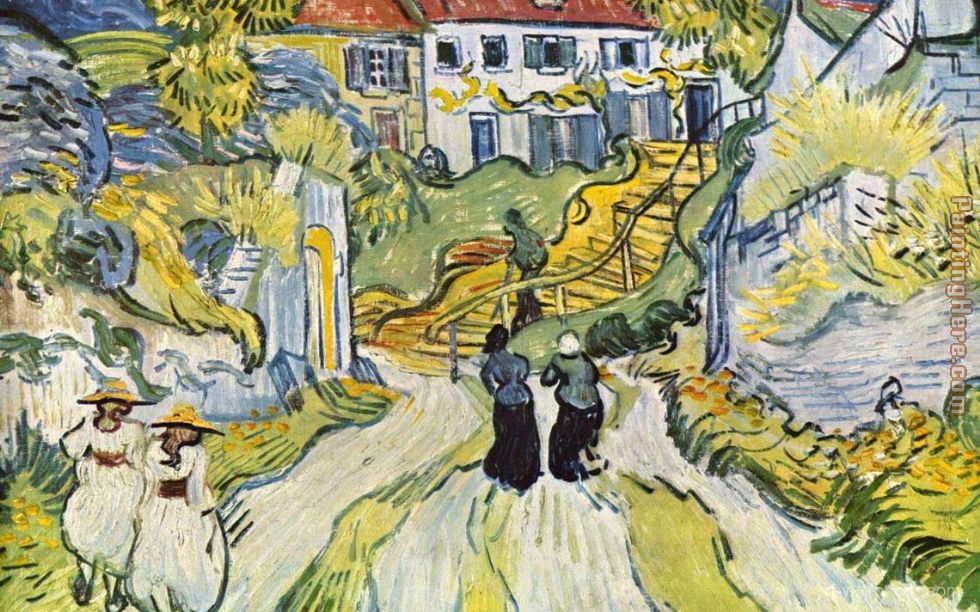 Stairway at Auvers painting - Vincent van Gogh Stairway at Auvers art painting